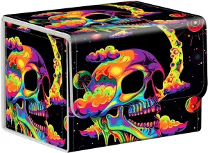 for MTG Card Storage Solution - for MTG Card Box and Commander Decks, High Capacity Anime Card Sleeves for Mtg Deck Box, Designed Specifically for Mtg Players(Colorful Skull)