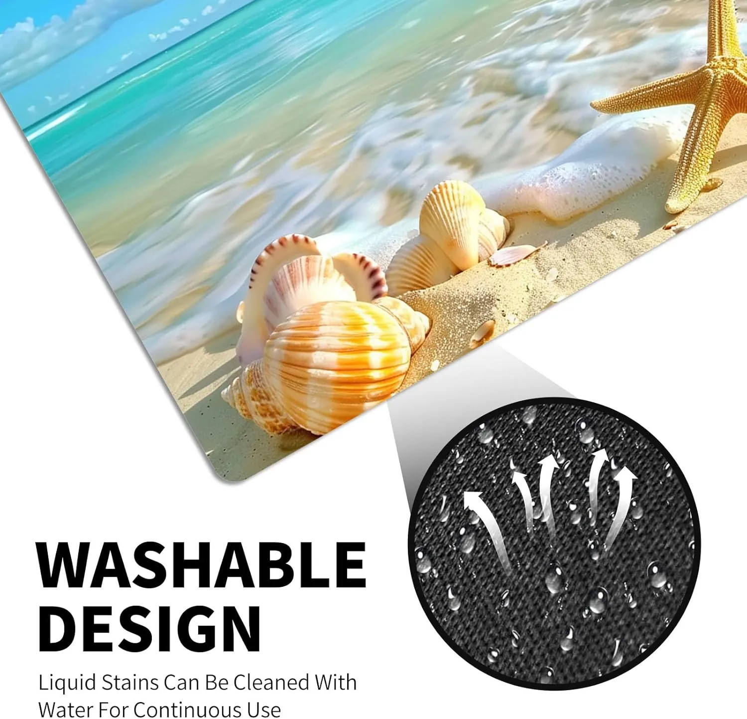 for Mtg Deck Box & Mtg Playmat, Beach with Colorful Seashells Versatile Trading Card Storage Box Solution and Mtg Deck Box Commander, Keep Your Cards Organized and Protected