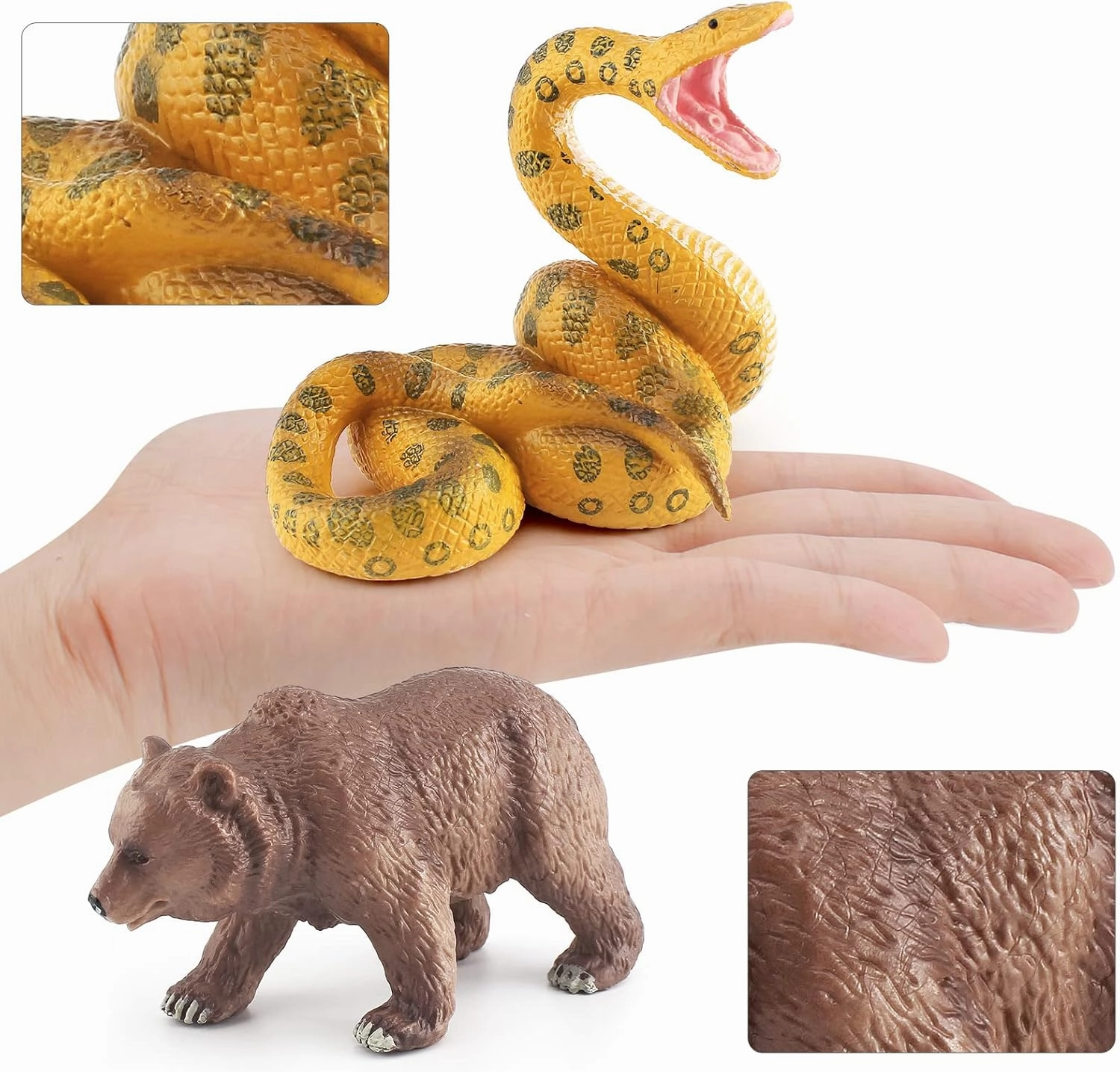 Forest Animal Figure Realistic Playset 10PCS Woodland Animal Figurines Toys Set Cake Toppers School Project Diorama Model Toy for Kids Fox Figurine Deer Figurine