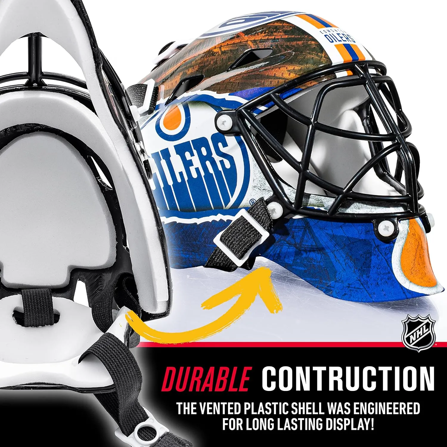 Franklin Sports NHL Team Logo Mini Hockey Goalie Mask with Case - Collectible Goalie Mask with Official NHL Logos and Colors