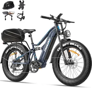FREESKY 2000W Electric Bike with BAFANG Motor & 48V 30Ah Samsung Cells Battery, 35MPH Max Speed, 120 Miles Range, Full Suspension Mountain Ebike for Adults, 26" Fat Tires, Smart Keys, Hydraulic Brakes