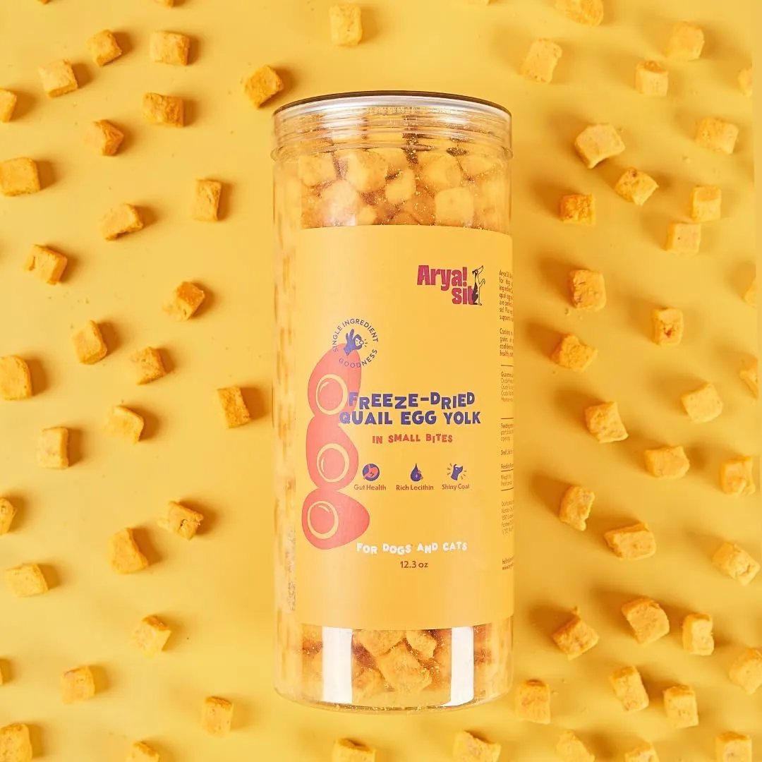 Freeze-Dried Single Ingredient Dog Treats and Food Topper (Egg Yolk)