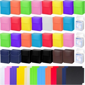 Frienda 32 Pack Deck Cards Boxes, Large Capacity with 64 Dividers, Fits 80  Trading Card Storage Organizer Cases for Sports and Games