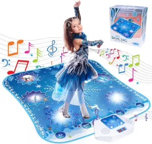 Frozen Toys Dance Mat for Girls - Electronic Dance Mat with Wireless Bluetooth for Children,Light Up LED Kids Musical Mat, Dance Floor Mat,Birthday Xmas Gifts for 3 5 7 9 10  Year Old Girls Boys