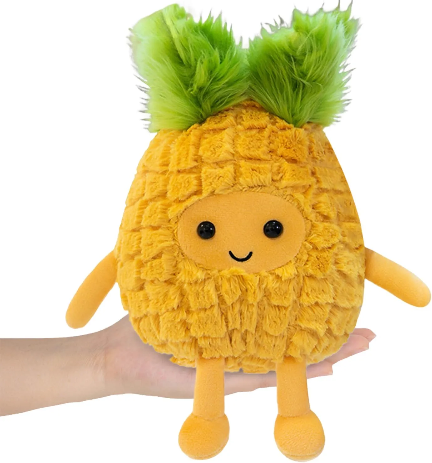 Fruit Pineapple Stuffed Animals Plush Toys - Super Soft & Washable, Adorable Kids Character Animal Pillows, Perfect for Room Decor, Gifts for Ages 3 , Showcase Your Mood (Yellow-Pineapple,11 inch)