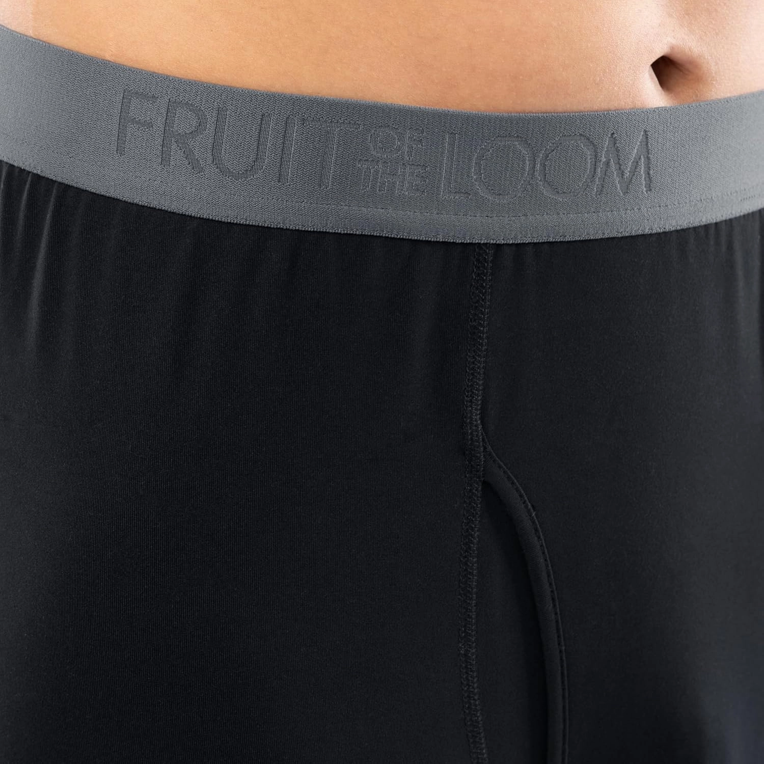 Fruit of the Loom Men's Sueded Jersey Mock Neck Thermal Underwear Base Layer Set