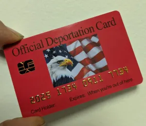 Funny Fake Bankcard 4 Pack: Deportation Card