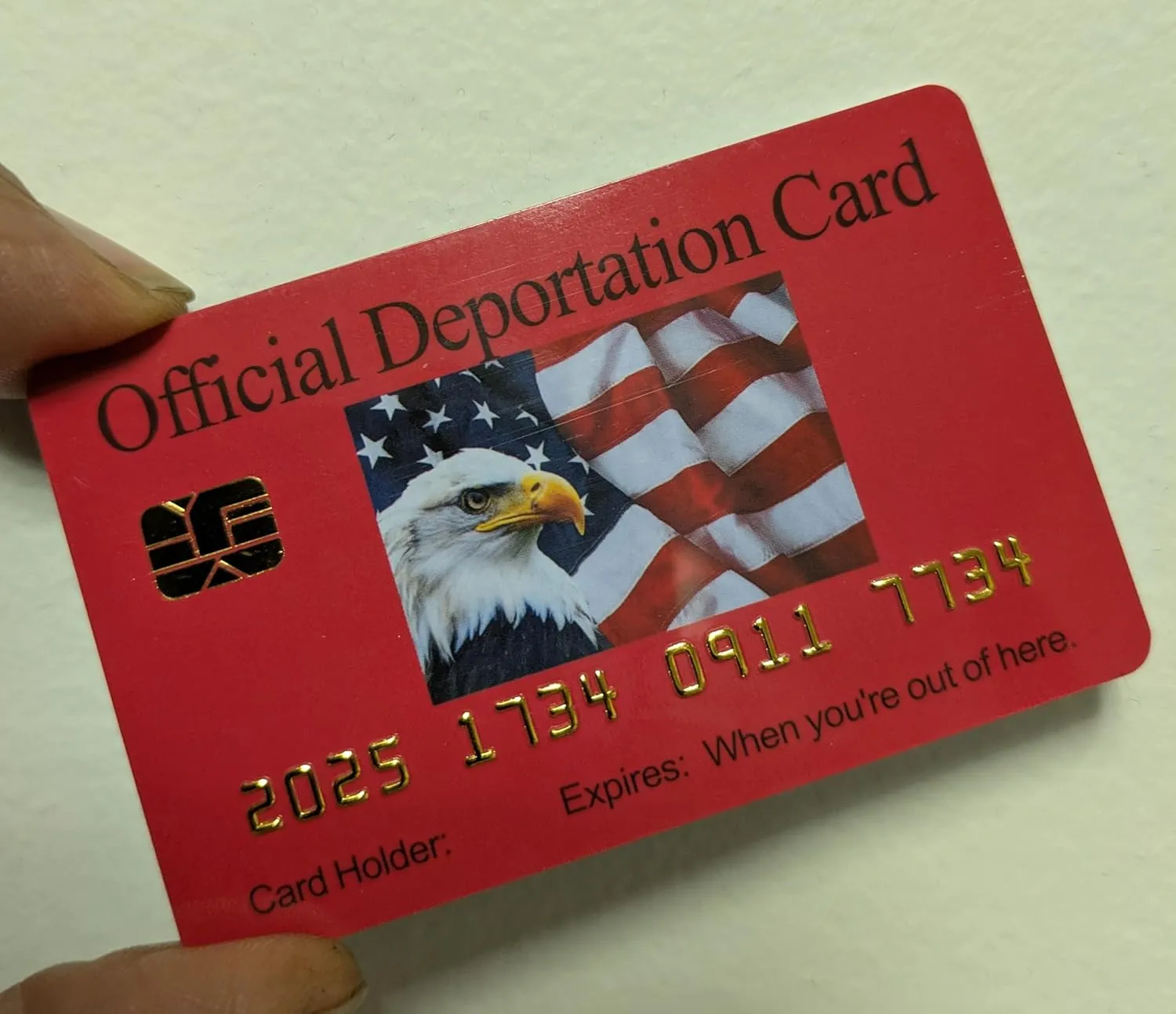 Funny Fake Bankcard 4 Pack: Deportation Card