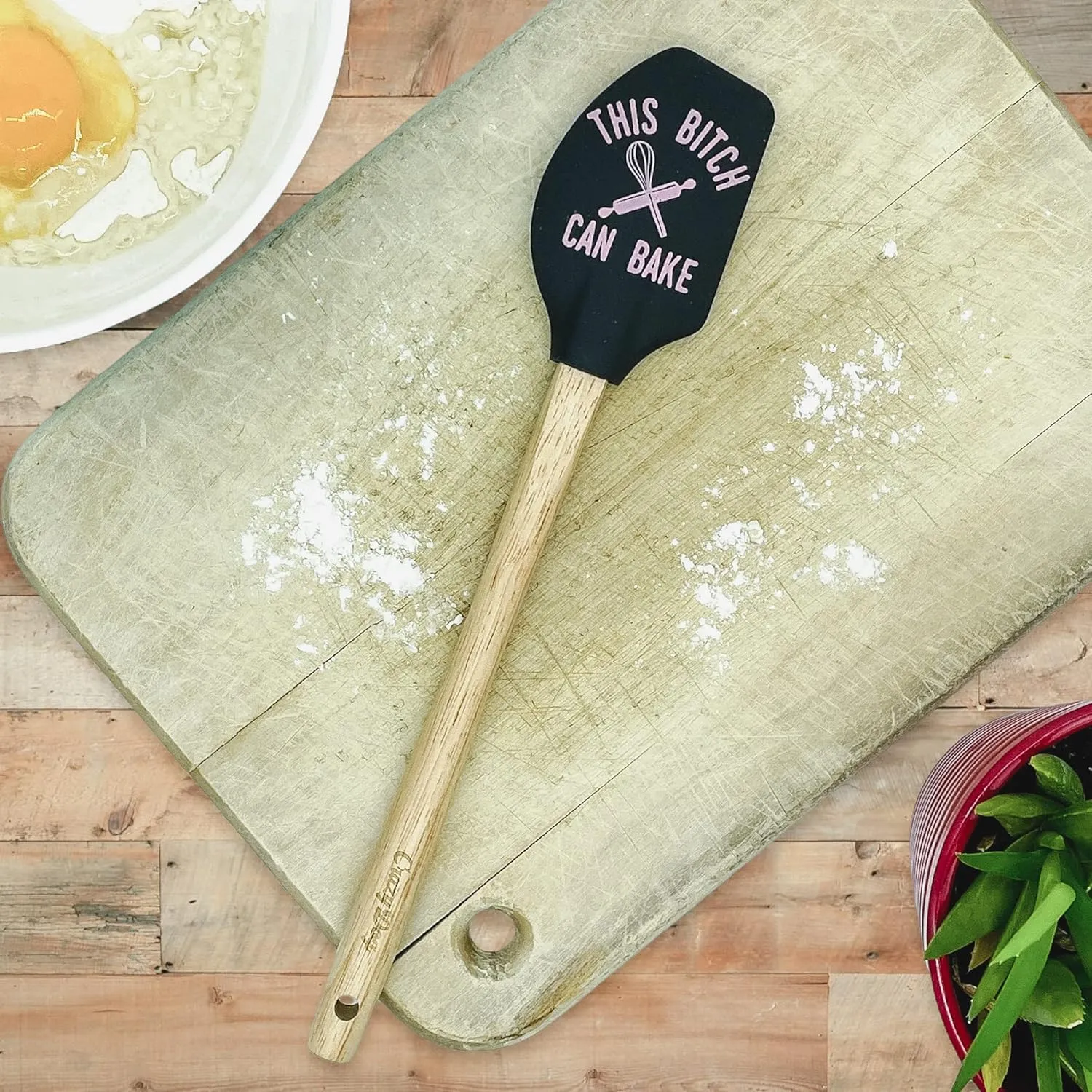 Funny Offensive Spatulas Hilarious Novelty Cooking And Baking Utensils Funny Silicone Scraper Spatula Sarcastic Cool Food Novelty Spatulas for Baking This Bitch