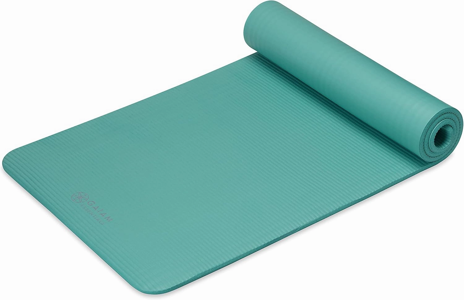 Gaiam Essentials Thick Yoga Mat Fitness & Exercise Mat with Easy-Cinch Yoga Mat Carrier Strap, 72"L x 24"W x 2/5 Inch Thick