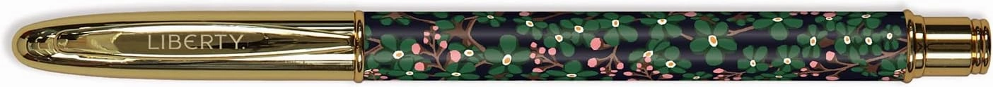 Galison Liberty Star Anise Boxed Pen from Includes One Black Ink Ballpoint Pen and Hinged Gift Box, Fashionable Writing Pen Featuring the Famous Prints of Liberty London, Makes an Exciting Gift