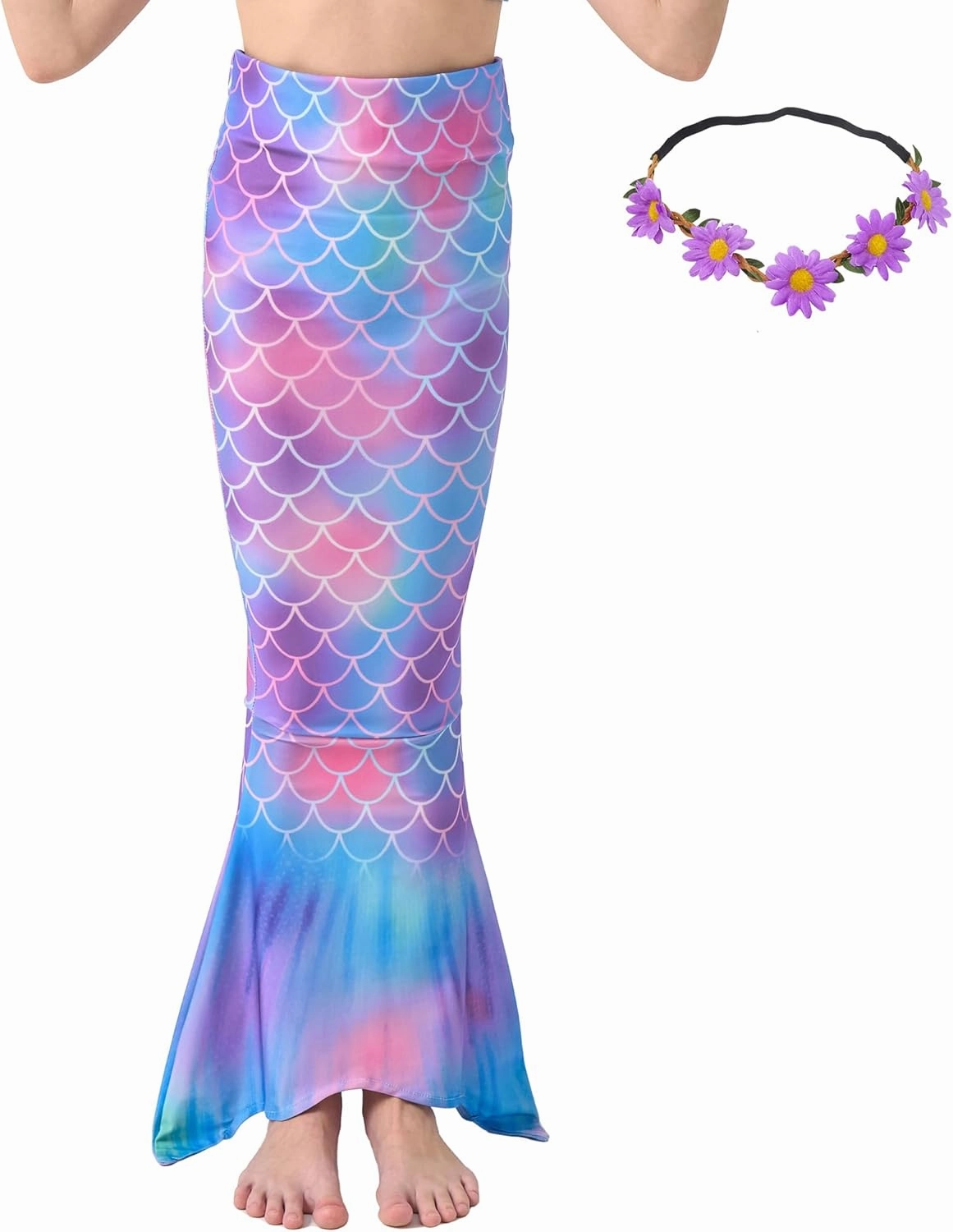 GALLDEALS Girls 3 Piece Swimsuit Bathing Suits Bikini with Cover Up Skirt 3 to 12 Years
