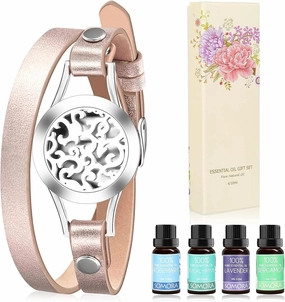 Gifts for Women - Mothers Day Mom Gifts, Aromatherapy Essential Oil Diffuser Bracelet Gift Set, Xmas Christma s Gifts Birthday Gifts for Women, Mom, Best Friend, Sister, Wife, Gold