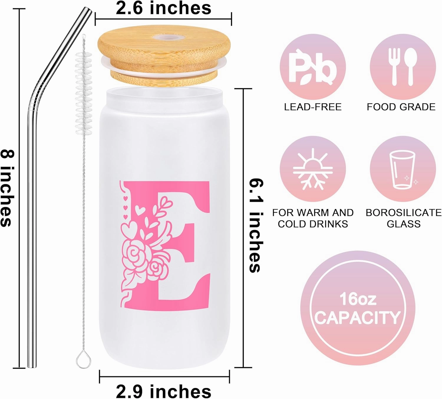 Gifts for Women Teen Girls, Teen Girl Gifts Trendy Stuff Christmas Birthday Gifts for 10 11 12 13 14 15 16 17 18 Year Old Girls Tween Girls Gift Set for Her Friend Sister Daughter Pink Initial E