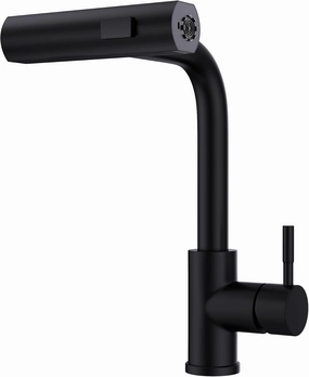 GIMILI Matte Black Waterfall Kitchen Faucet with Pull Down Sprayer Single Hole Handle Kitchen Sink Faucets Commercial Modern Faucets for Pull Down Sprayer Kitchen Sinks