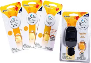 Glade PlugIns Car Air Freshener Starter Kit, Hawaiian Breeze, 1 Warmer   4 Refills