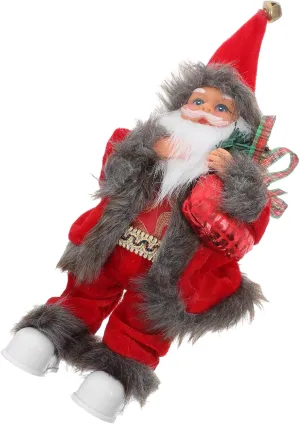 GLEAVI Santa Claus Toy Christmas Electric Santa Claus Musical Christmas Doll Xmas Decor Standalone Figure