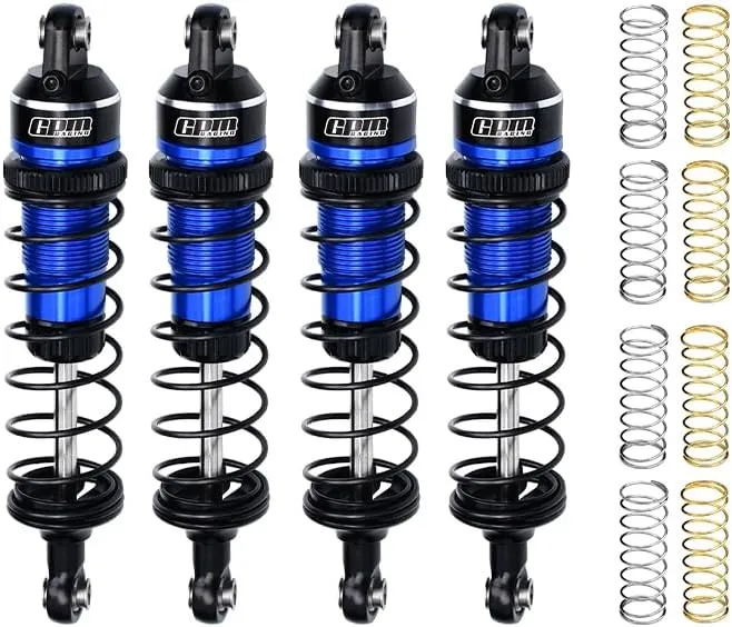 GPM Alloy Front And Rear Adjustable Spring Shock 87mm For Mini Maxx Monster Truck-107154-1 (Blue)