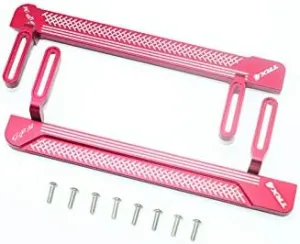 GPM for TRAXXAS-1/10 TRX4 Defender Trail Crawler Aluminum Side Steps (Reticulated Pattern B) -10PC Set (red)