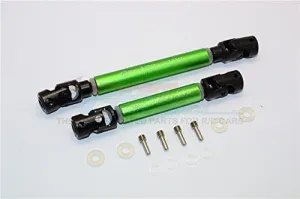 GPM For Traxxas TRX-4 Trail Defender Crawler Upgrade Parts Steel Adjustable Main Shaft With Aluminum Body - 1Pr Set Green