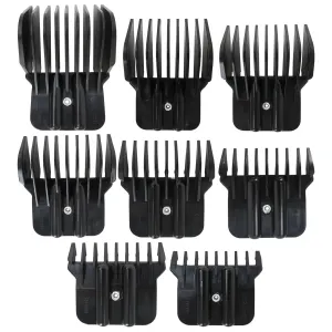 GRABOTE-New Hair Clipper Guards Set Fit for Wahl Detailer/for Andis T Out*liner/for Andis D8/ for BaBy*liss*PRO Replacement - 1/32" to 11/4", 8 Pieces Set, Black