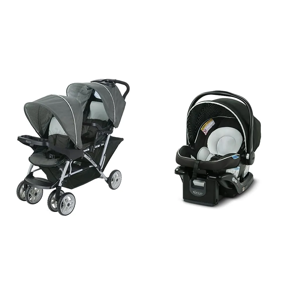 Graco DuoGlider Double Stroller   Graco SnugRide 35 Lite LX Infant Car Seat Bundle