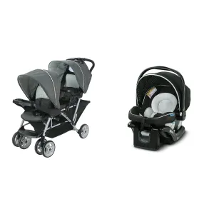 Graco DuoGlider Double Stroller   Graco SnugRide 35 Lite LX Infant Car Seat Bundle