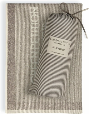 Green Petition Calm Clay Towel 40”x70” Beach Towel with Carrying Bag, 100% Recycled, Quick Dry, Compact, Undyed, Ecofriendly, Organic Towel, Bath Towel, Multipurpose Use for Sports, Travel, Fitness.