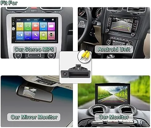 GreenYi AHD 720P Vehicle Backup Camera for BMW E82 E88 E84 E90 E91 E92 E93 E70 E60 E61 E39 3 5 X5 X6, Car Rear View 170 Fisheye Lens IP68 Waterproof Trunk Handle Camera