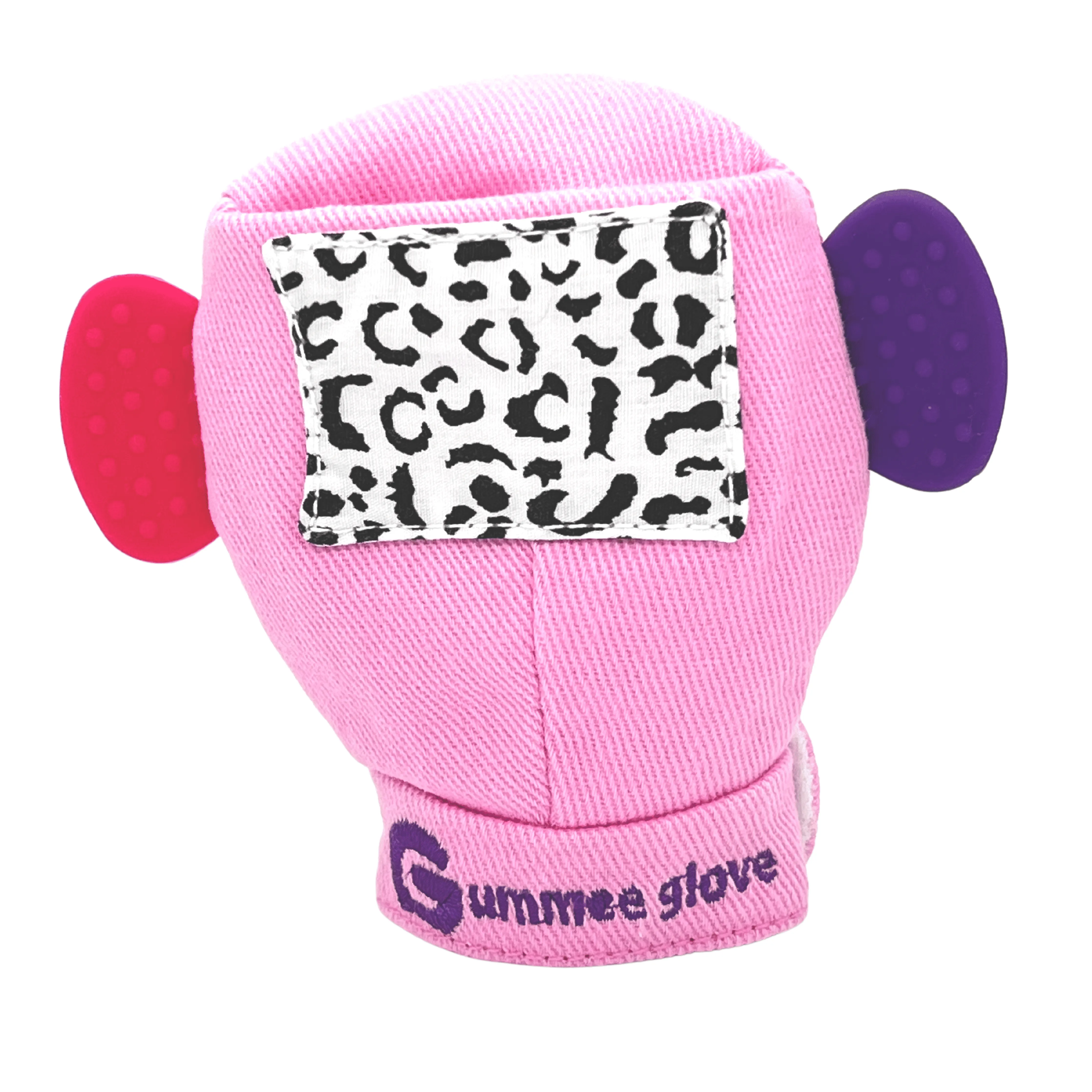 Gummee Double Pack teething mitten Pink and Heart shaped Ring