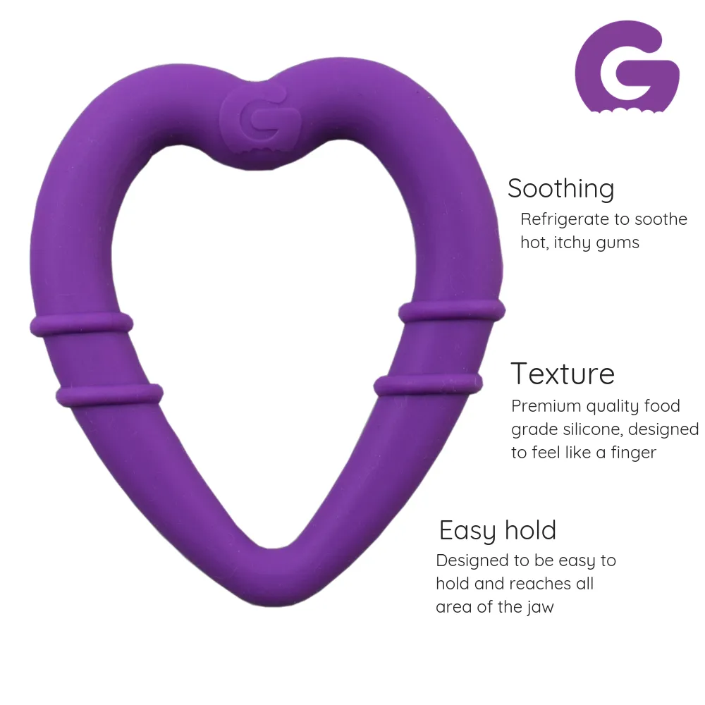 Gummee Double Pack Teething Mitten Yellow and Heart shaped Ring