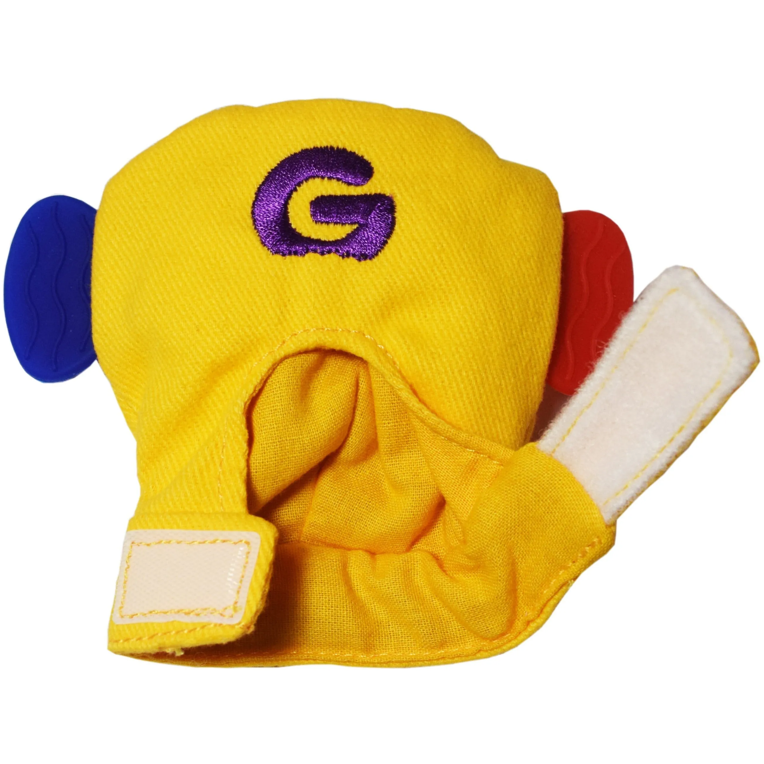 Gummee Double Pack Teething Mitten Yellow and Heart shaped Ring