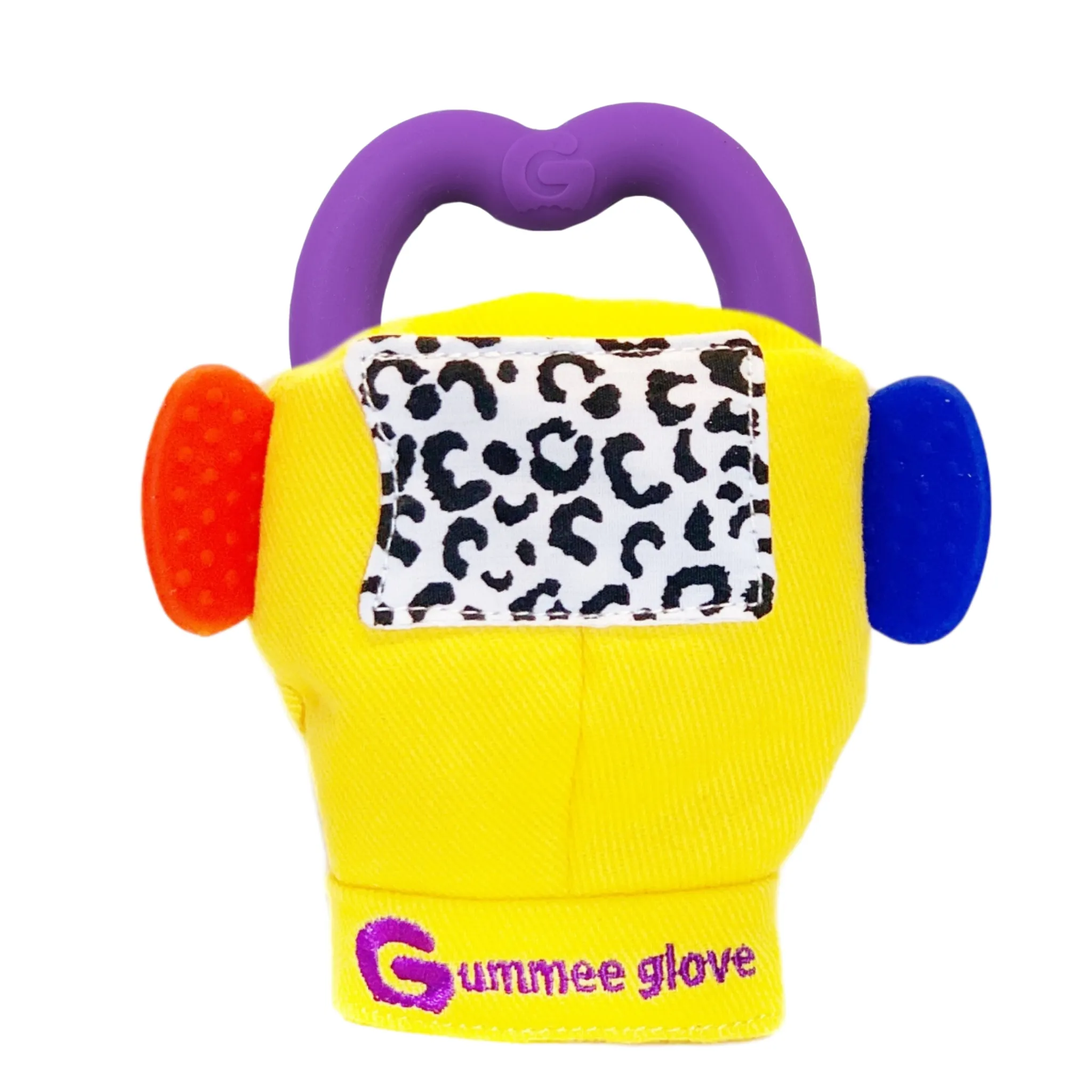 Gummee Double Pack Teething Mitten Yellow and Heart shaped Ring