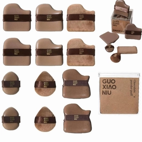 Guo Xiao Niu Makeup Puff, 1 Pack of 6PCS Guoxiaoniu Makeup Puff, Wet and Dry Dual Use Sponge Powder (2Set/12Pcs)