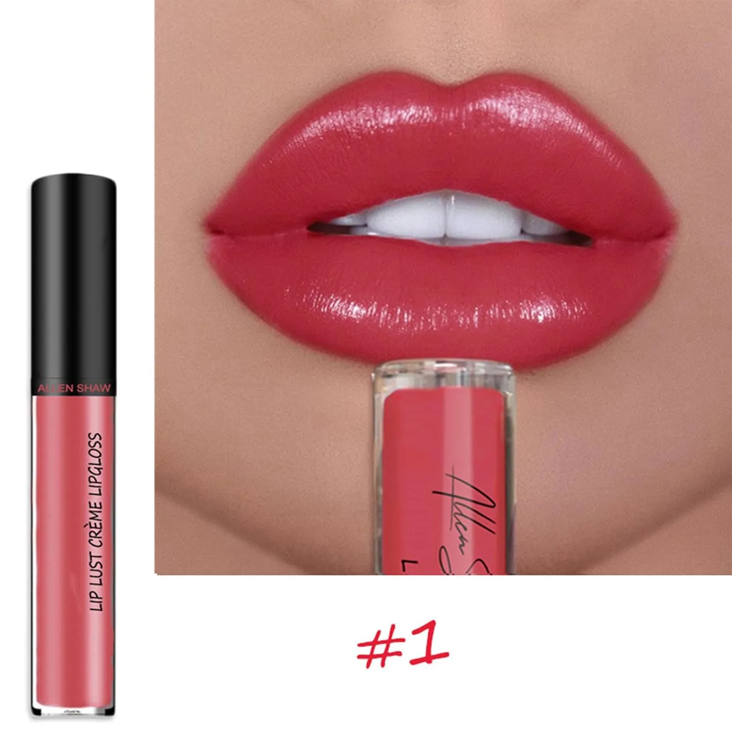 Hailnrothwad Lipstick,12 Colors Cream Texture Lipstick, Keep Shiny All Day with Waterproof, Smudge-Proof (1#Amore)