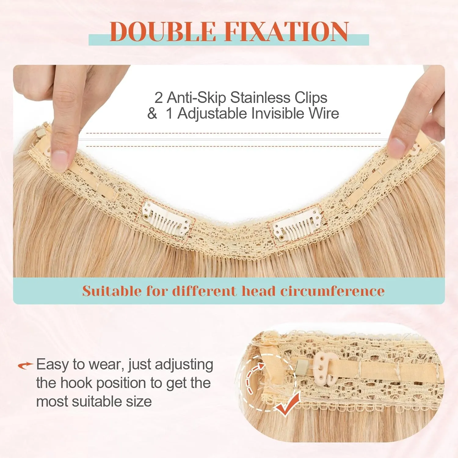 Halo Hair Extensions, Benehair Halo Blonde Hair Extensions for Women, 100% Human Hair Invisible Wire Hair Extensions for Adding Volume, 12 Inch Halo Extensions #18P613 Ash Blonde&Bleach Blonde