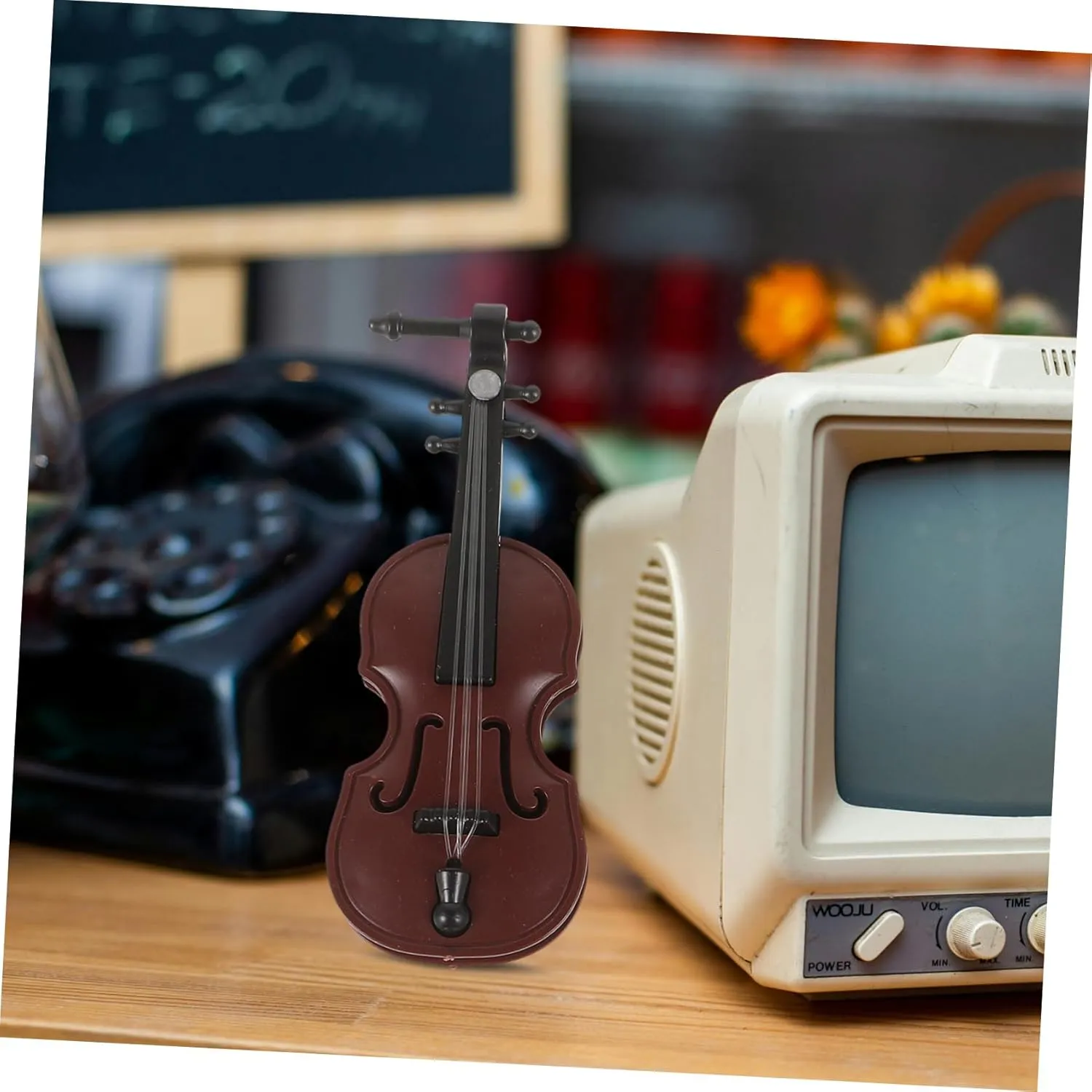 HANABASS 1 Set Miniature Doll House Musical Instrument Lovely Decor for Scenes Design for Photography and Decoration Includes Piano and Violin Props