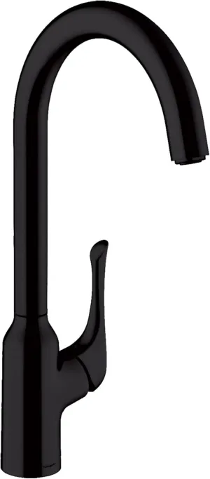 hansgrohe Allegro N Black Bar Kitchen Faucet, Bar Sink Faucet Single Hole, Faucet for Kitchen Sink, Matte Black 71845671