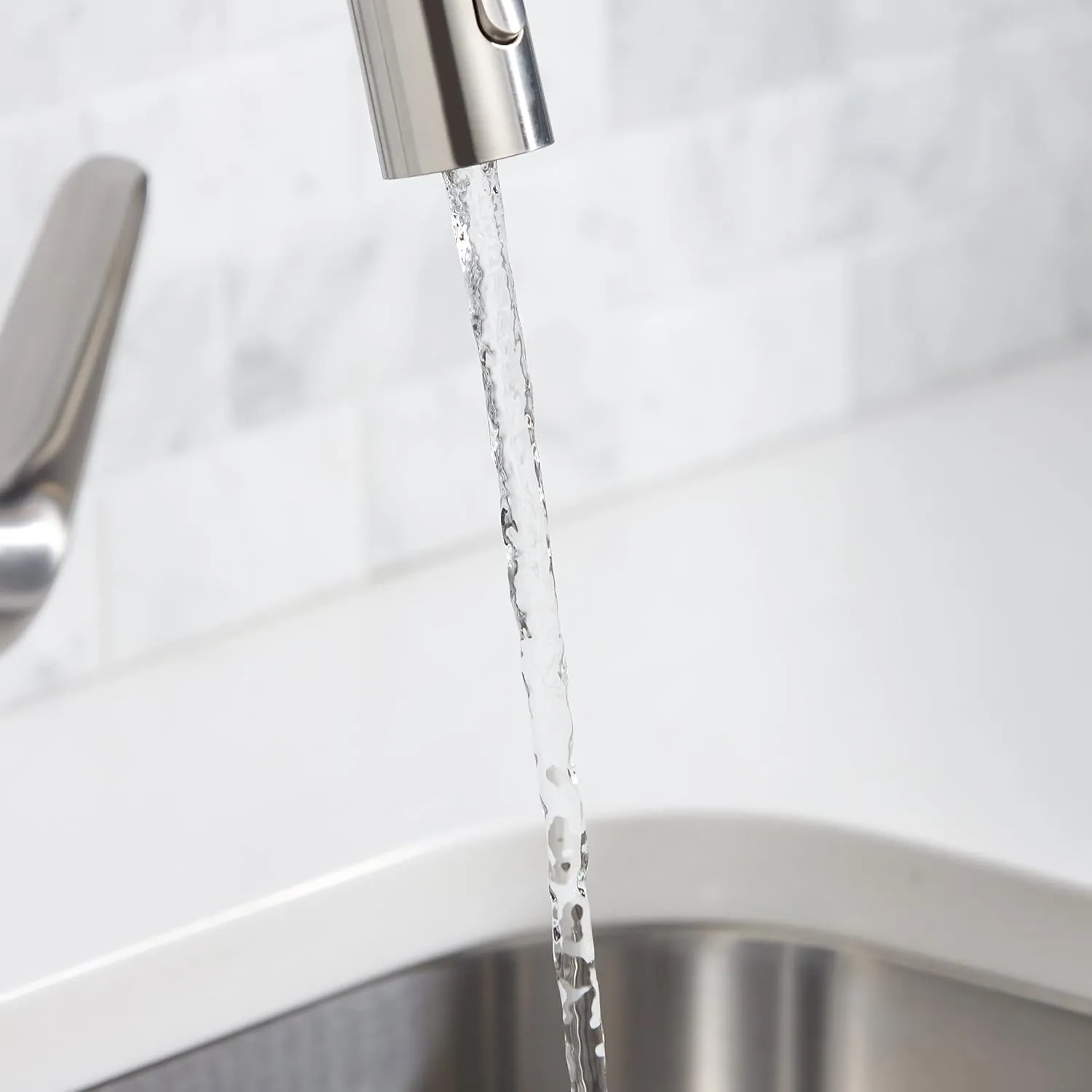 hansgrohe Focus N Stainless Steel High Arc Kitchen Faucet, Kitchen Faucets with Pull Down Sprayer, Faucet for Kitchen Sink, Stainless Steel Optic 71800801
