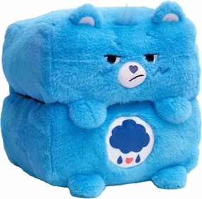 Happy Nappers: Care Bears 10" Pop N' Play Cube - Grumpy Bear - Mushmillow Character Unfolds Into A Plush Pillow, Multi-Use, Chair-Footrest, Kids Toy