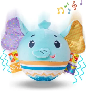 Happytime Baby Music Shake Dancing Ball Crawling Toys Toddler Bouncing Ball, Learning Sensory Interactive Talk Sound & Touch Activated Musical Toy, Plush Stuffer Animal Toy 1 Year Old Birthday Gift