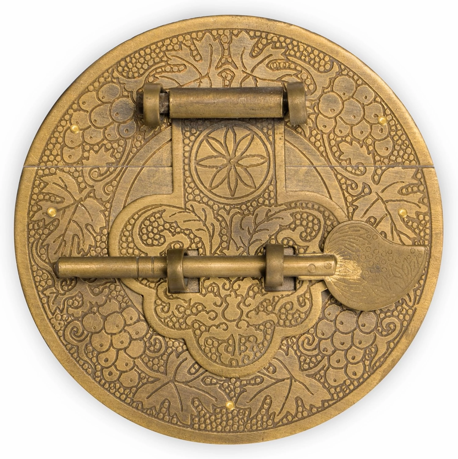 Hardware Philosophy Longevity Brass Plate Chest Box Latch Decorative Hardware 3.4"