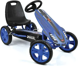 Hauck Speedster Pedal Go Kart with Adjustable Bucket Seat for Kids Ages 4 to 8, Blue