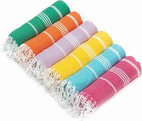 HAVLULAND 6 Packs Oversized Turkish Beach Towels Set Bulk 72"x40" Extra Large Sand Free Quick Dry Swim Bath Camping Pool Towel Travel Blanket Adult Essentials Cruise Accessories Vacation Picnic