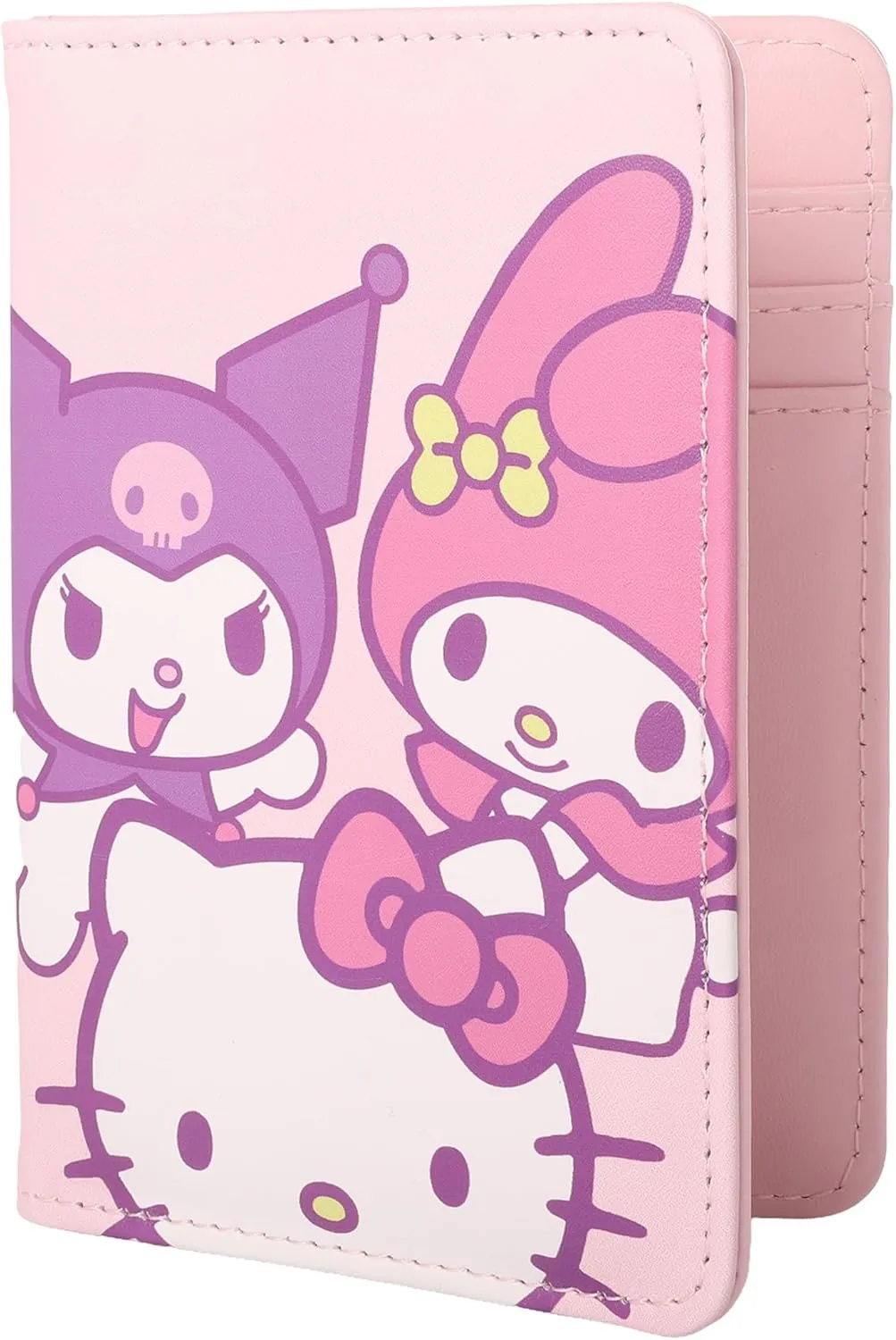 Hello Kitty and Friends Pink Passport Holder for Travel Official License, Sanrio Passport Cover for Women