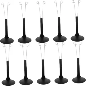 Hemoton 10Pcs Adjustable Metal Figurine Stand Rack for Dolls Action Figures Collectibles Sturdy Portable Display Holder for Home Decoration Exhibition