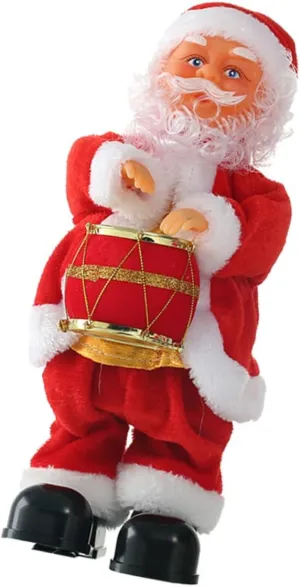 Hemoton 1pc Electric Santa Claus Singing Toy Christmas Musical Dancing Doll for Boy Girl Animated Step Toy Indoor Decor for Holiday Celebrations Battery Not Included