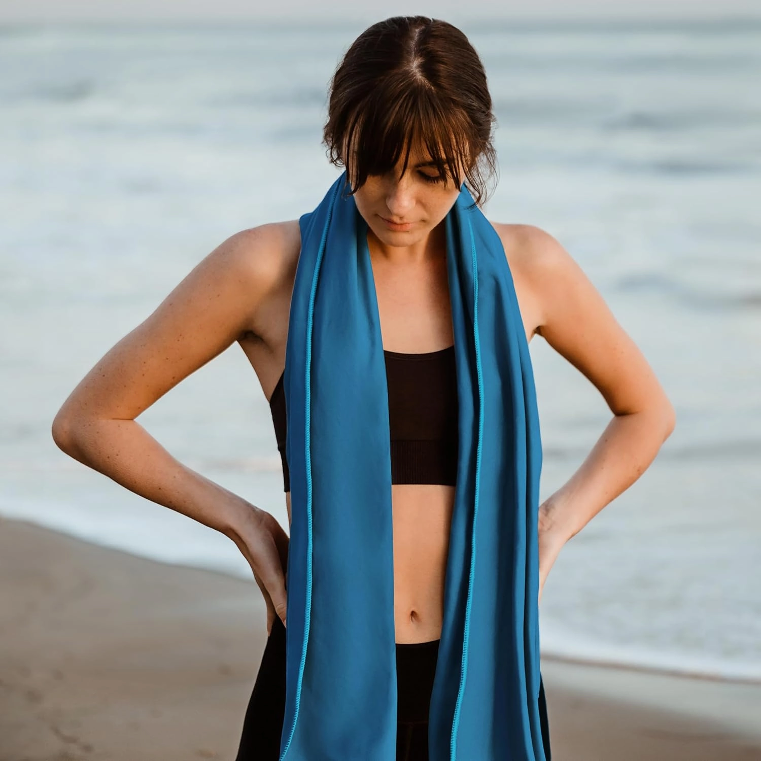 Hero Microfiber Large Beach Towel Compact for Travel (Blue, 40" x 72")