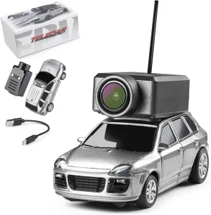HI-REEKE FPV RC Car, 1/64 Mini Remote Control Drift Car with HD Camera for Adult-Silver