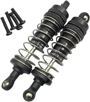 High Performance Metal Adjustable Shock Absorber for 1/14 RC Car Wltoys 144001, and Smooth Damping Effect, Spare Springs Included, Easy to Install, 100% - Black, 79mm